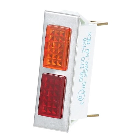 Signal Light 3/8 X 1-5/16 Red/Amber